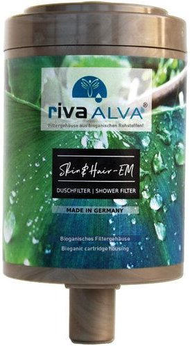 rivaALVA Skin & Hair-EM Duschfilter Ersatzkartusche | Blockaktivkohlefilter mit EM Keramik