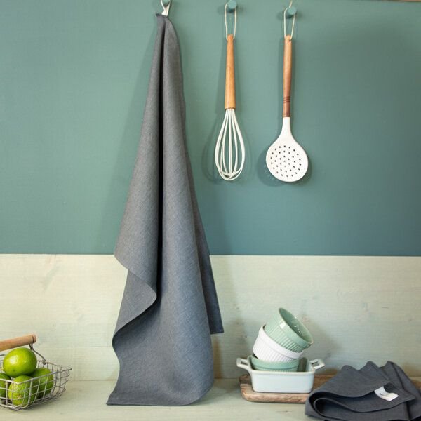 nahtur-design Leinen-Geschirrtuch 50 x 70 cm | 100% Leinen | Kräftige Farben