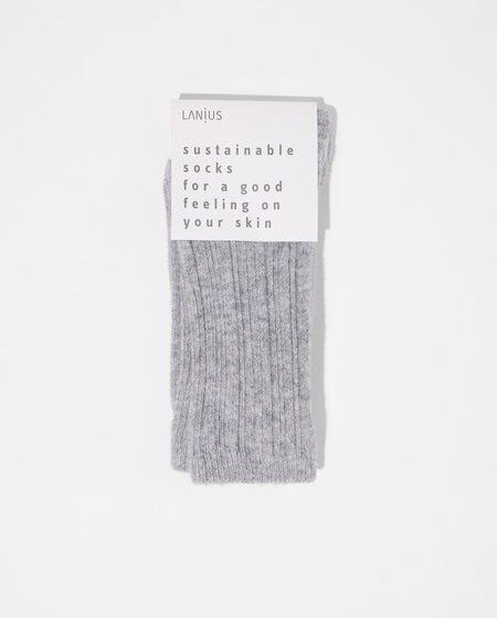 LANIUS Rippenstrick Socken aus Bio-Baumwolle und Bio-Schurwolle