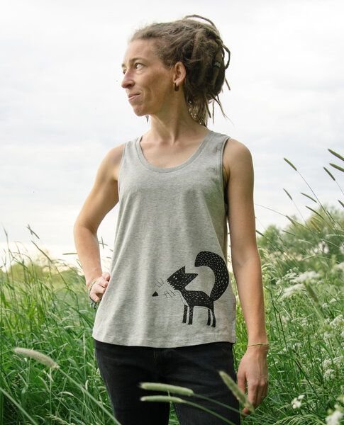 Cmig Damen Tank-Top Franzi Fuchs in heather grey