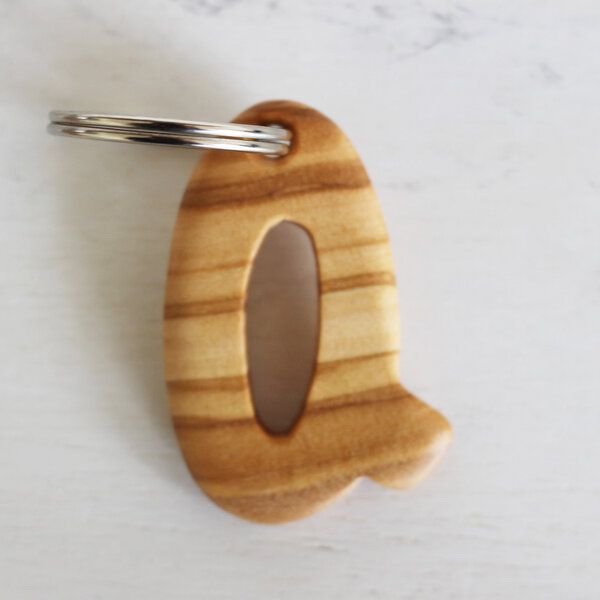 Mitienda Shop Schlüsselanhänger aus Holz Buchstaben A-Z | Holz Anhänger
