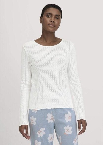 hessnatur Loungeshirt Regular PURE POINTELLE aus reiner Bio-Baumwolle