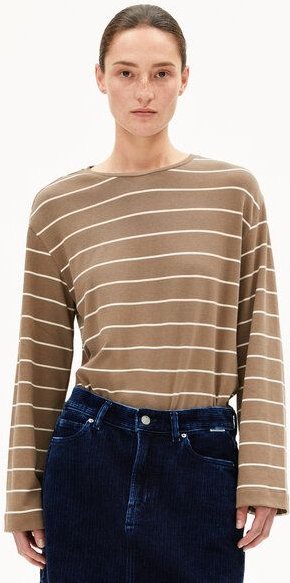Thumbnail - ARMEDANGELS MARYNAA FINE STRIPE Damen Longsleeve aus Bio-Baumwoll Mix