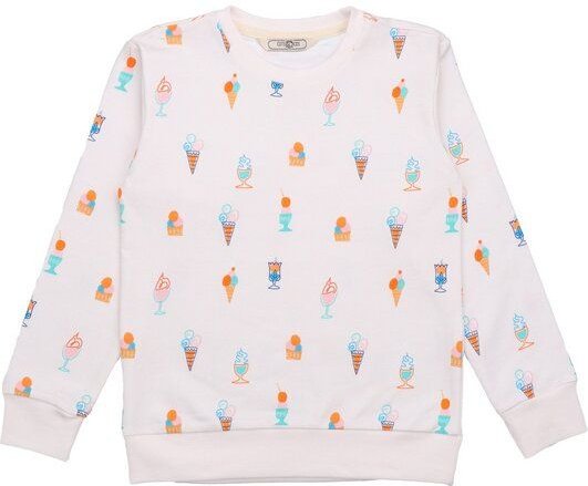 Cotokids Kinder Sweatshirt Baumwolle, Offwhite, Eis-Muster, Walkiddy