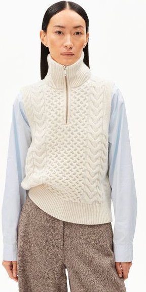 ARMEDANGELS OLAIAAS CABLE - Damen Stricktop Relaxed Fit aus Bio-Woll Mix