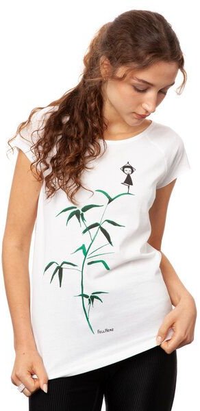 FellHerz Damen T-Shirt Yogamädchen Bio Fair