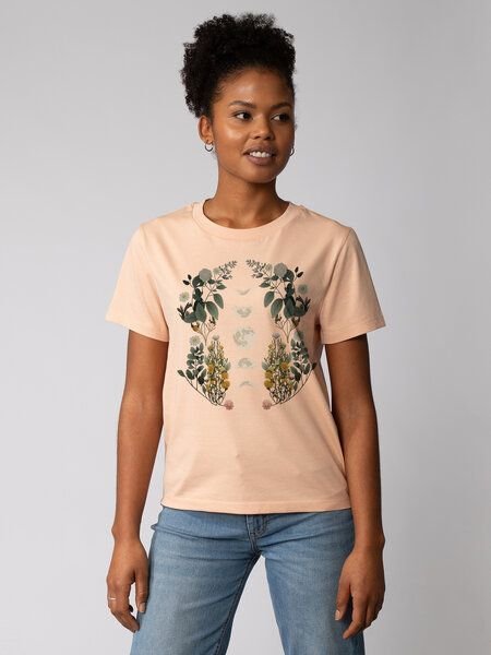 watapparel T-Shirt Frauen Moonphases & Flowers