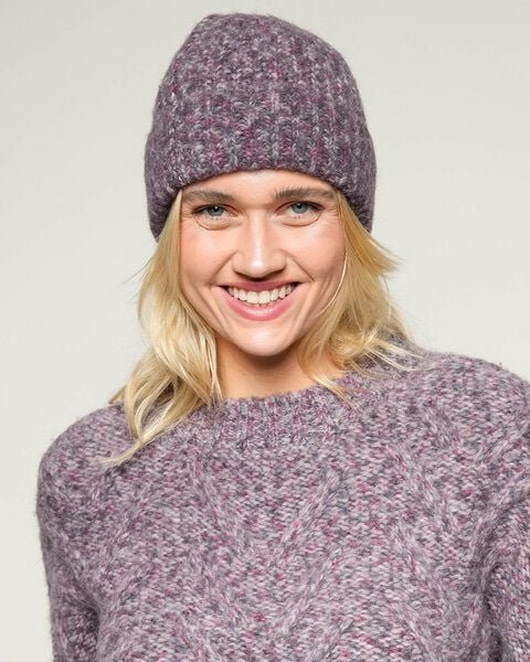 Alma & Lovis Multicolor Mütze im Rippenstrick aus Alpaka-Mix | Fancy Cap