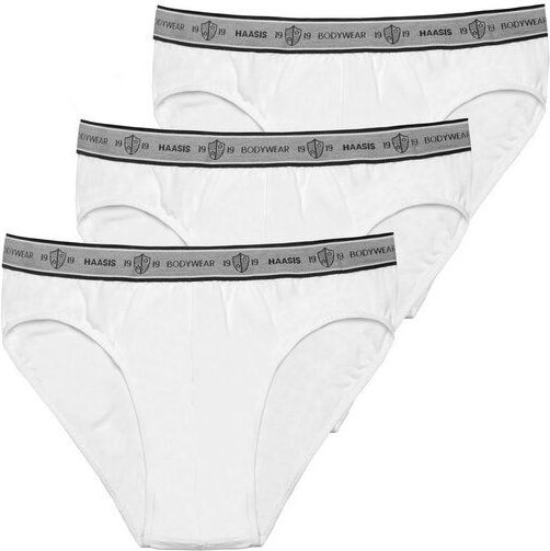Haasis Bodywear Herren Slip ohne Eingriff Single Jersey 3er Pack,Bio Baumwolle/Elasthan