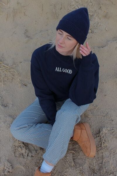 LITSCHI DESIGNS ALL GOOD SWEATER NAVY