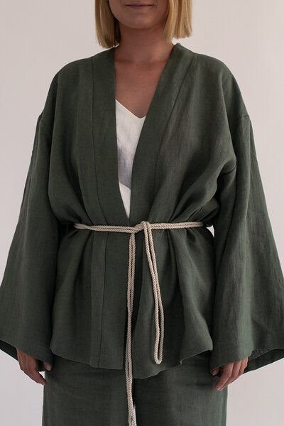 gust. Kimono aus Leinen - Linen Kimono - 100% Bio-Leinen