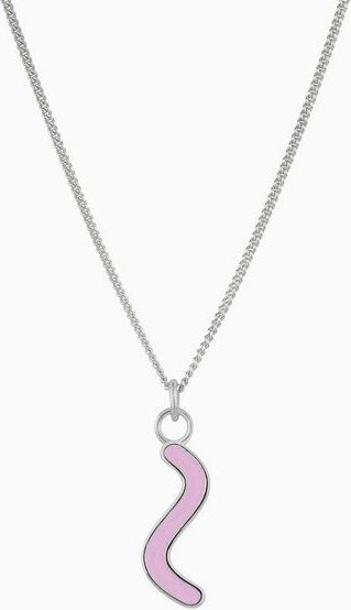 Paeoni Colors Halskette mit Curvy-Anhänger aus 18k Gold Vermeil, 925 Sterling Silber