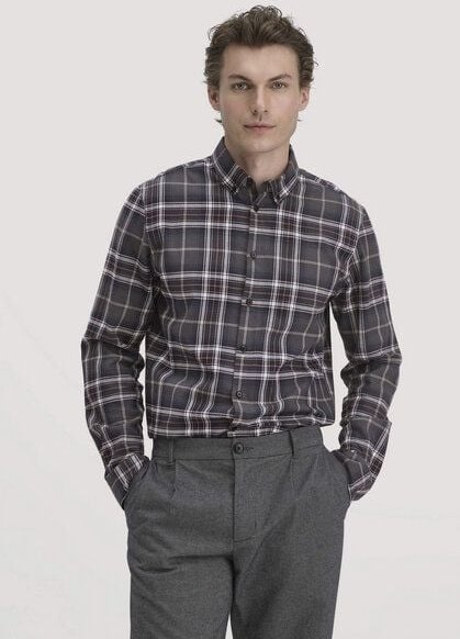 hessnatur Flanell Karo Hemd Regular aus reiner Bio-Baumwolle