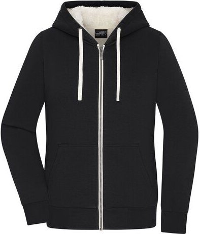 James & Nicholson Damen Sweatjacke mit Sherpa-Futter