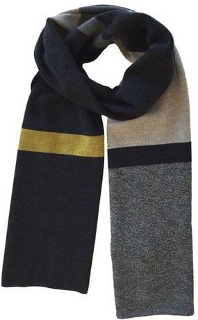 austriandesign.at StreifenSchal aus extrafeiner Merinowolle