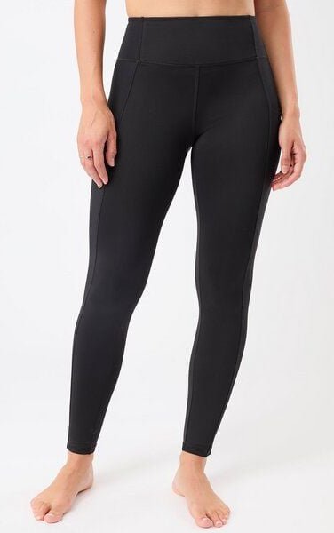 Mandala Rib Mix Legging - All Black