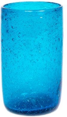 El Puente Longdrink-Glas recyceltes Glas, geeignet für die Spülmaschine, türkis, H 14 cm, Ø 7,5 cm