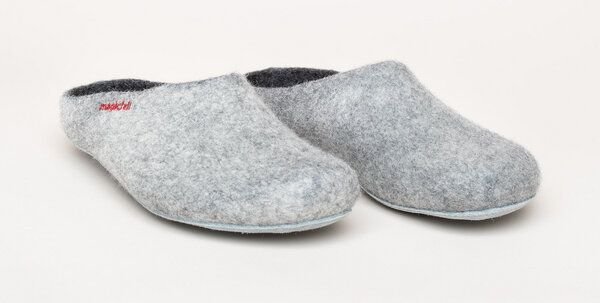 Magicfelt Filz-Hausschuh AP 701 aus 100% Merino-Wolle | Pantoffeln für Damen & Herren mit hochwertiger Ledersohle - Made...