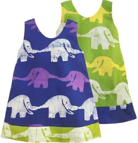 Global Mamas Bio Wendekleid - Elephant/Deco Flower/Marina/Chroma/Garden