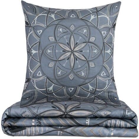 Spirit of OM Bio-Bettwäsche Blue Heaven mit Rosenquarz