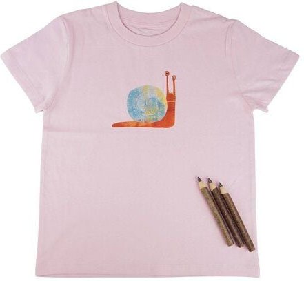 Meladi Kinder Shirt aus Biobaumwolle - Schnecke auf Pink