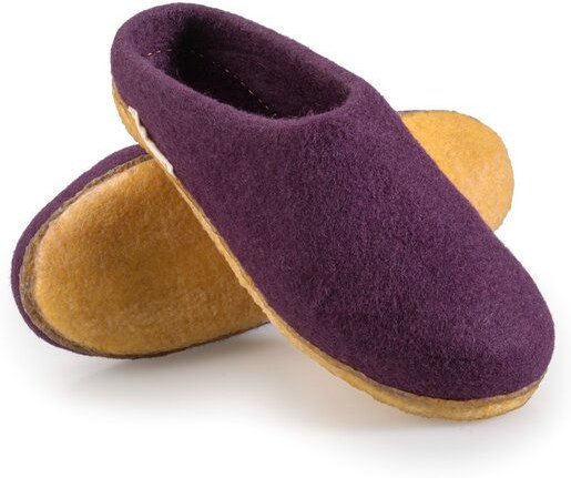 naturling Filz Damen Hausschuhe - Slipper mit Kautschuksohle