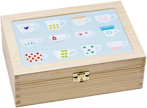 Contento Teebox mit 6 Fächern herausnehmbar