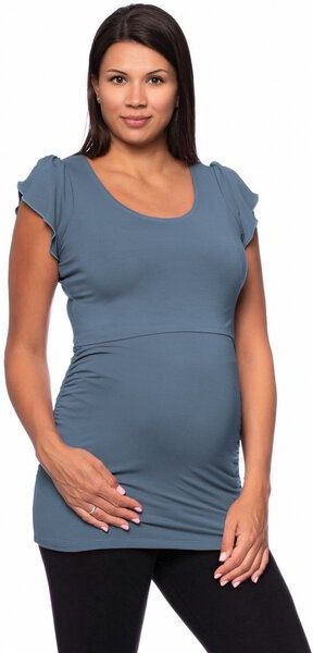 Milchshake 102 BASIC Umstands- und Stillshirt seitlich gerafft mit Schmetterlingsärmeln