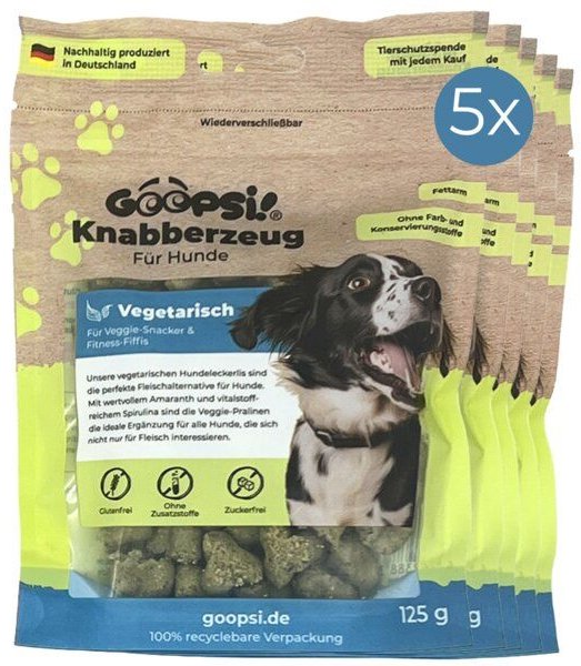 GOOPSI Vegetarische Hundeleckerli, Hundesnack ab 125g