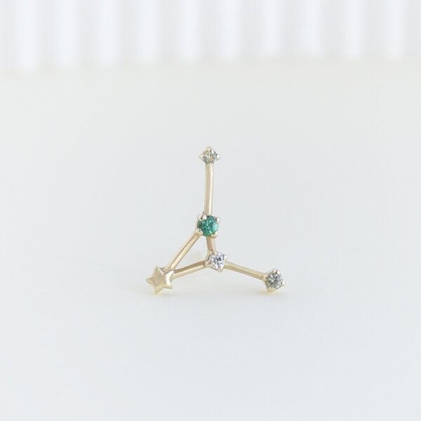 Eppi Goldener Ohrring mit Sternzeichen Cancer