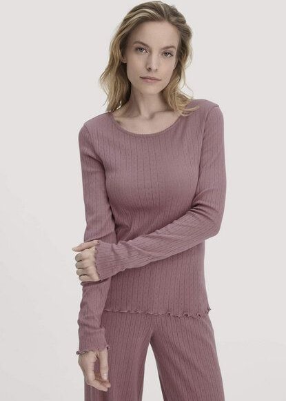 hessnatur Loungeshirt Regular PURE POINTELLE aus reiner Bio-Baumwolle