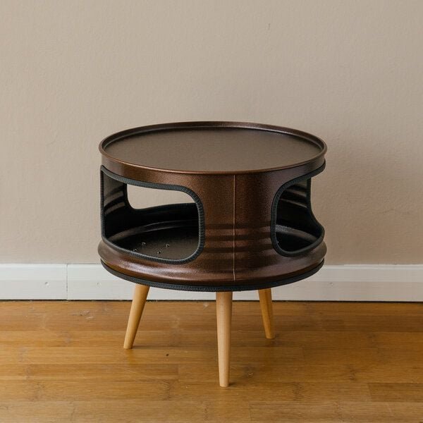 Lockengelöt Little Betty - Deckel ohne Ausguss - Nachttisch l Couchtisch aus kleinem Ölfass