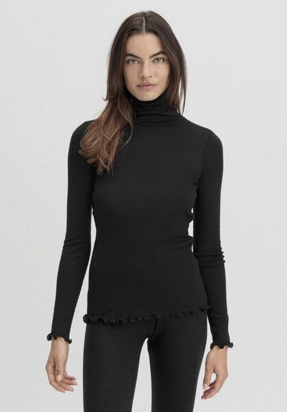 hessnatur Longsleeve mit Rollkragen Fitted WARM TOUCH aus Bio-Merinowolle und TENCEL Lyocell