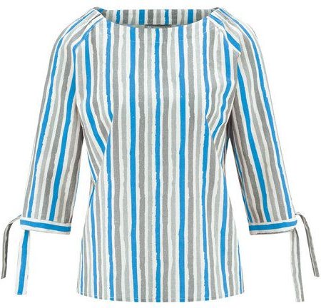 HempAge Damen gestreifte Halbarmbluse Hanf/Biobaumwolle