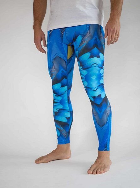 Arctic Flamingo Bunte Sport-Leggings für Männer aus ECONYL® regeneriertem Nylon