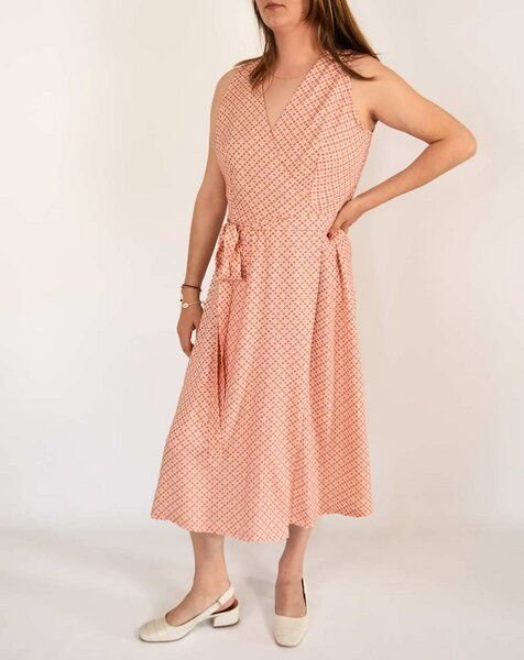 Aatise Ärmelloses Wickelkleide Zovy 100% EcoVero midi-Länge