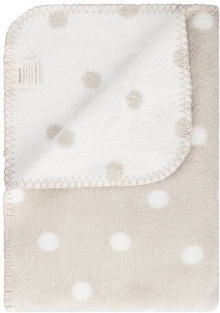 kids&me Babydecke aus weicher Bio-Baumwolle mit Punkten - Kuscheldecke für Baby 70x100cm