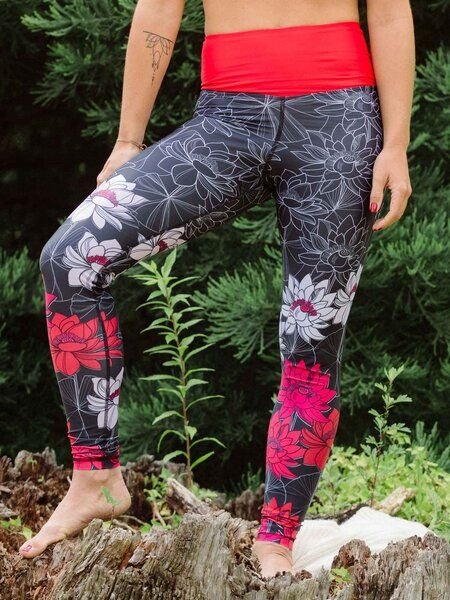 nice to meet me ESSENTIAL LEGGING - recyceltes Polyester mit Print