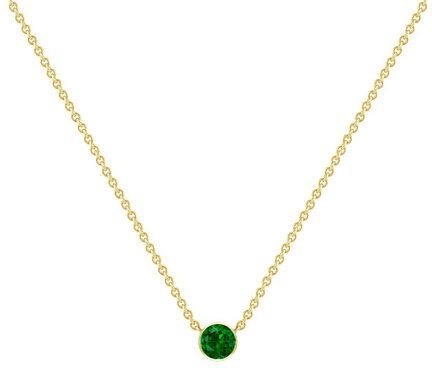 Eppi Silberne minimalistische Kette mit einem Tsavorit Granat Glosie