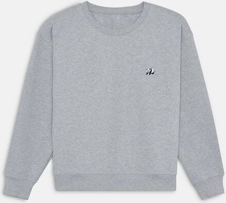 Natural Vibes Sweater Panda | 100% Bio Baumwolle | GOTS-zertifiziert | Graues Sweatshirt | Damen
