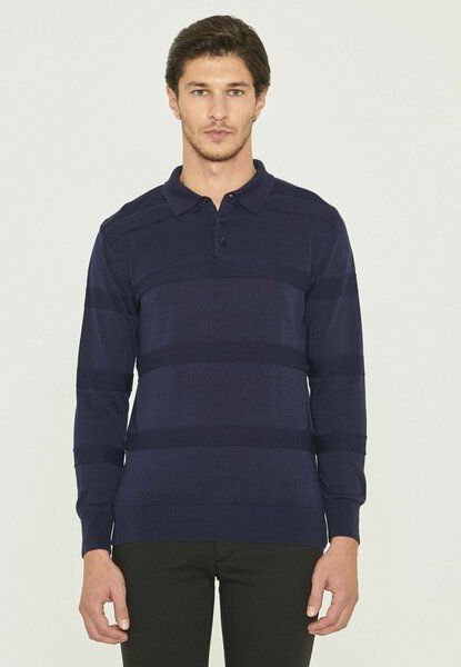 ORGANICATION Polokragenpullover aus Bio-Baumwolle