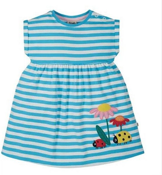 Frugi Sommerkleid Gartenliebe (Ladybird) Fliss Applique Dress