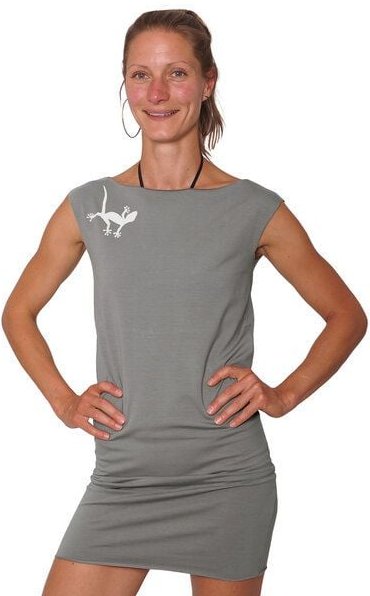 HANDGEDRUCKT "Gecko" Bio-Kleidchen