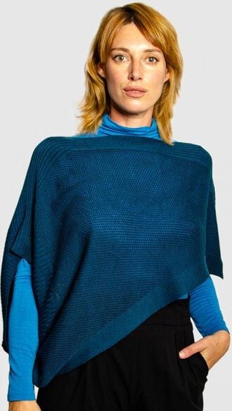 LANARTO slow fashion Poncho Cape aus mulesingfreier Merinowolle in edlen Farben