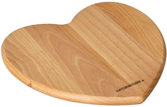 NATUREHOME Schneidebrett Herz Buche 22,5x24x1,5cm