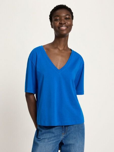 LANIUS Shirt mit V-Ausschnitt (GOTS)