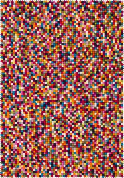 myfelt Filzkugelteppich rechteckig, 100% Schurwolle