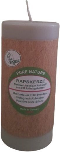 Stuwa Vegane Kerze aus Rapswachs 80 mm, Ø 50 mm - 5 versch. Farben