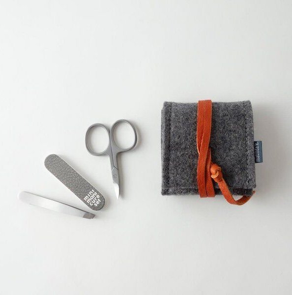 matilda k. manufaktur mini-maniküre-set 'ella' aus Wollfilz dunkelgrau
