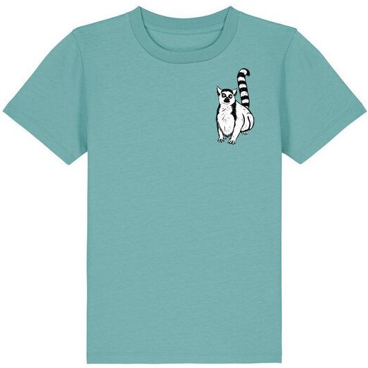 Spangeltangel Kinder-T-Shirt "Lemuren", Biobaumwolle, Affe, Kurzarm